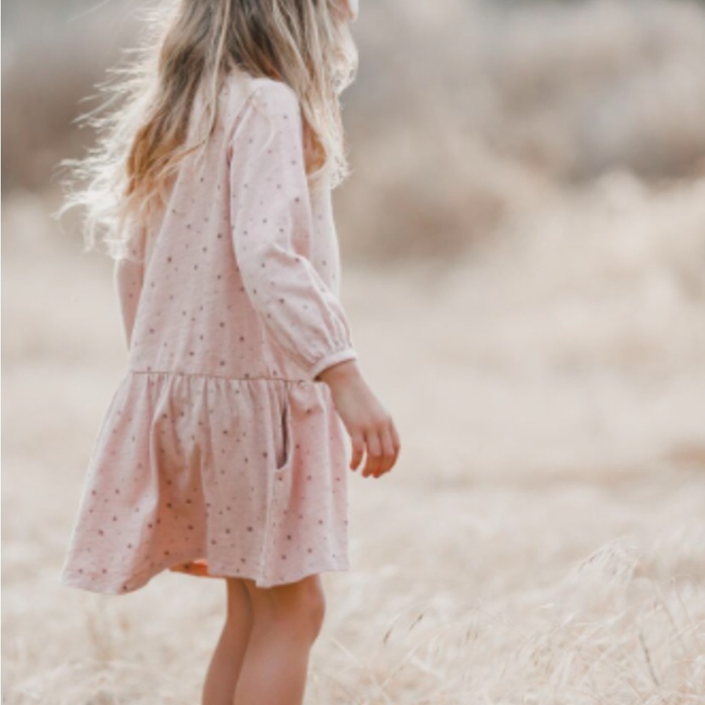 Rylee + Cru Pink Stars Jersey Dress, 4/5